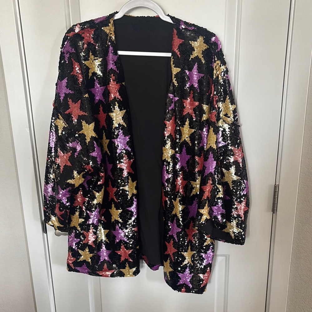 Sequin Star Pattern Jacket